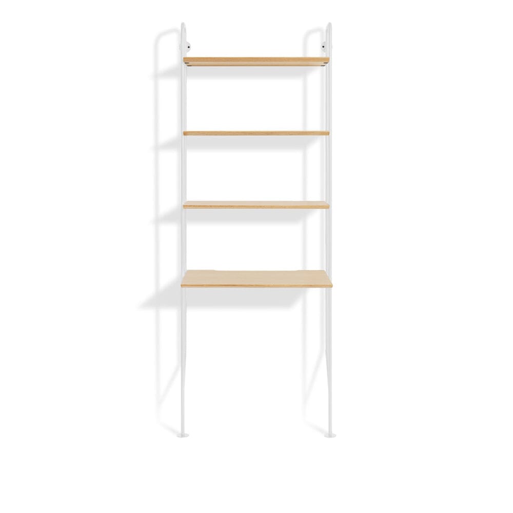 Hitch Bookcase and Desk storage BluDot White / White Oak