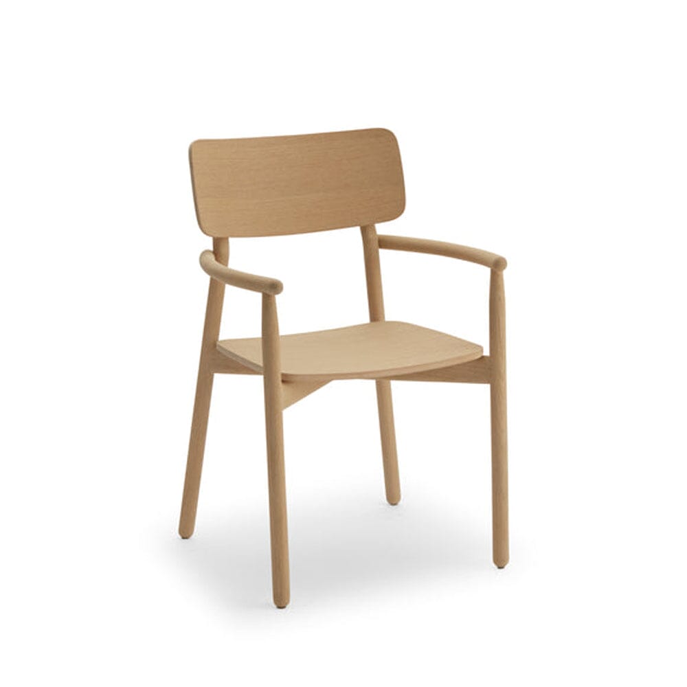 Hven Armchair Armchair Skagerak by Fritz Hansen White Soap Oak Without Cushion