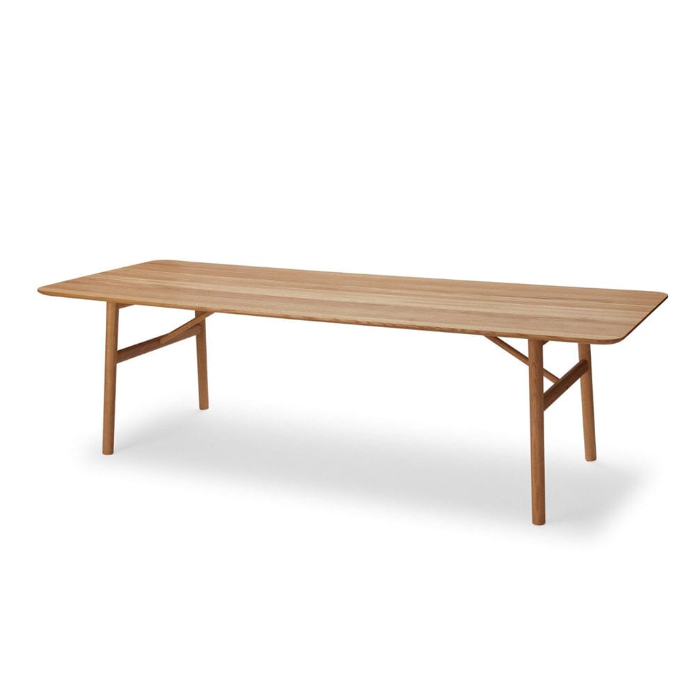 Hven Dining Table Dining Tables Skagerak by Fritz Hansen Large White Oil Oak Without Extension Plate
