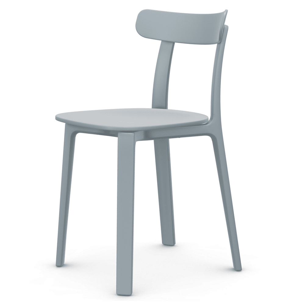All Plastic Chair Chairs Vitra Ice Grey Two-Tone Hard Glides Standard
