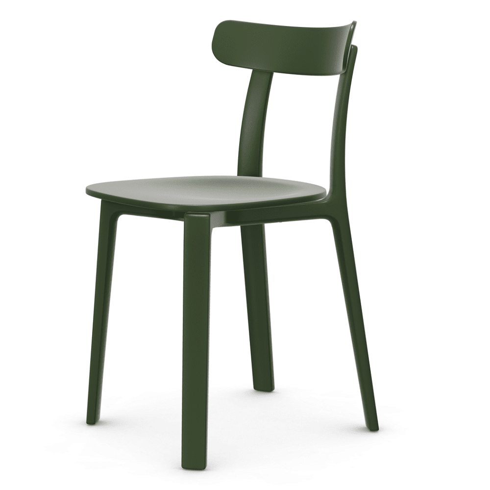 All Plastic Chair Chairs Vitra Ivy Two-Tone Hard Glides Standard