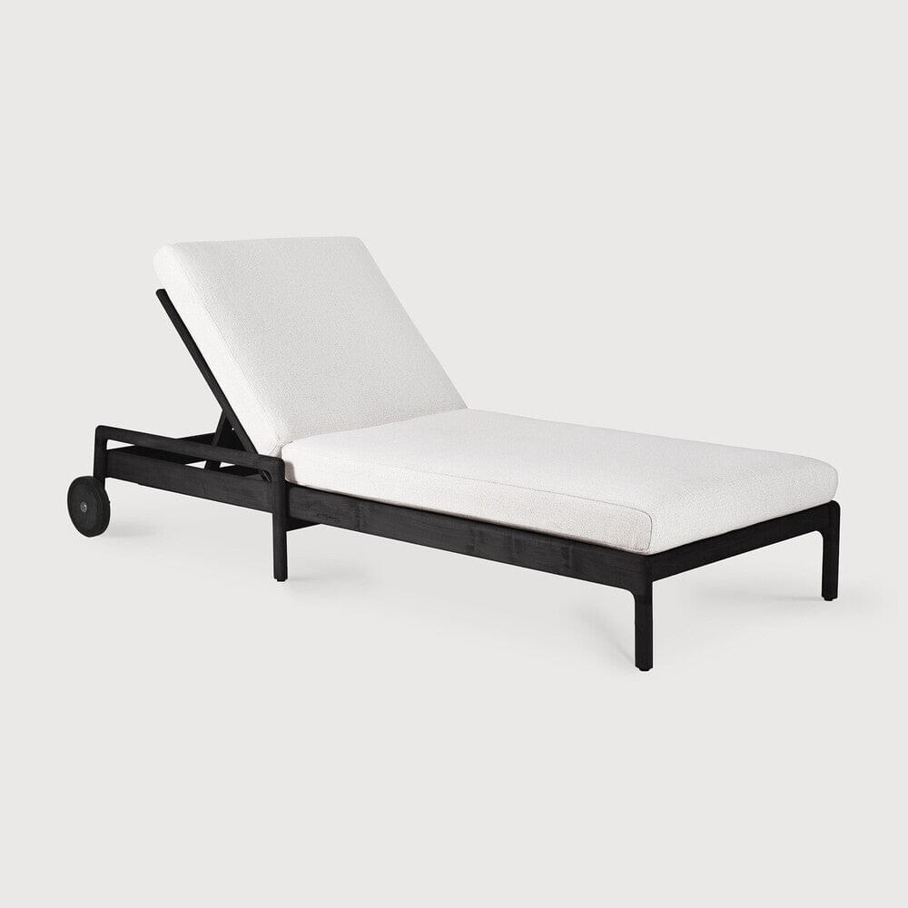 Jack Outdoor Adjustable Lounger with Cushion Outdoor Lounge Chairs Ethnicraft 3 Seater Off White