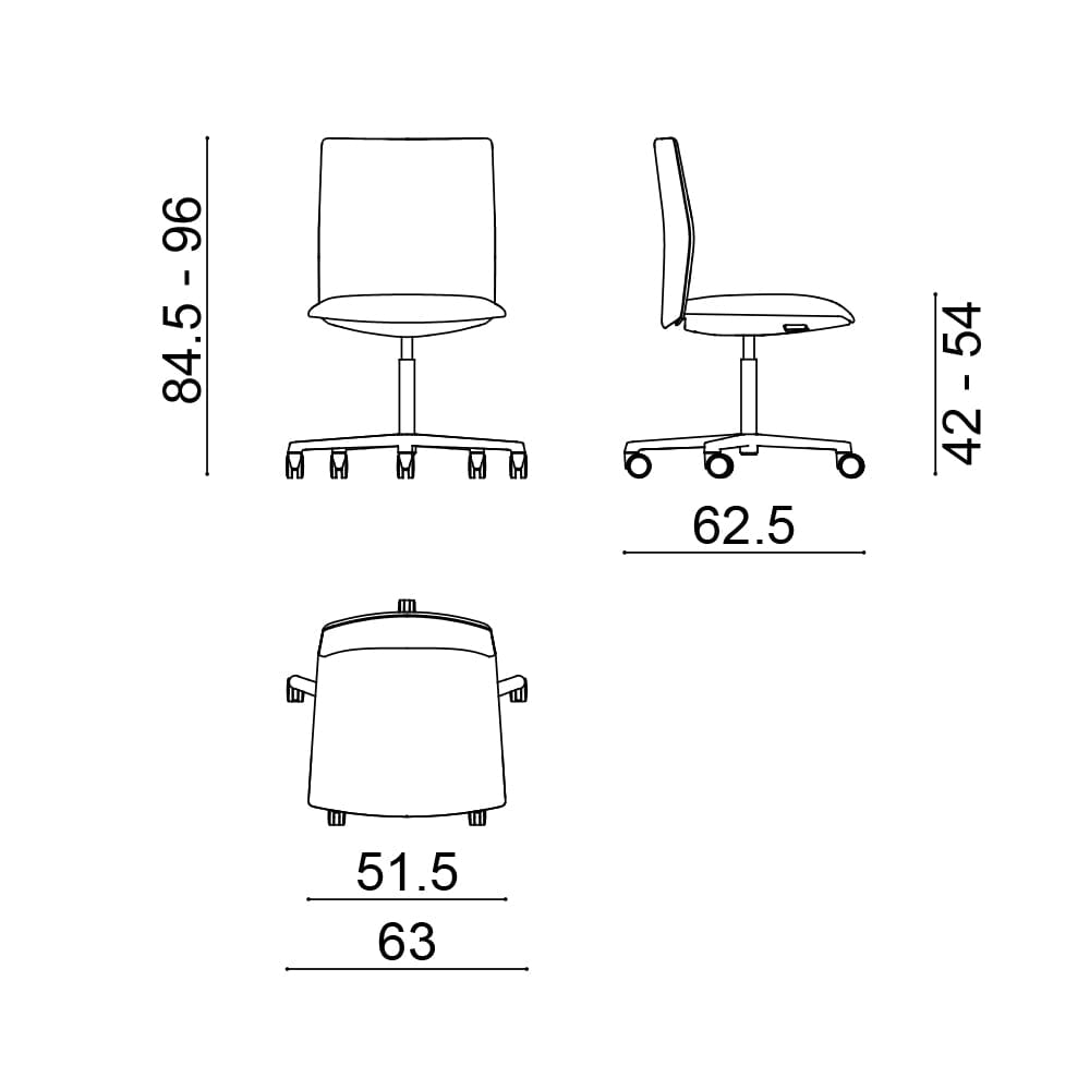 Kinesit 5 Way Swivel Base Office Chair With Fully Upholstered Chairs Arper
