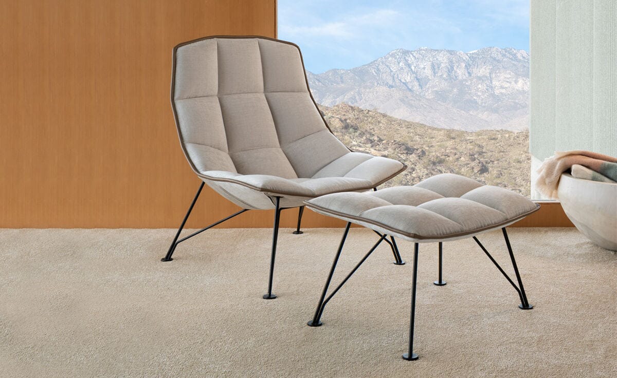 Jehs+Laub Wire Base Lounge Chair & Ottoman lounge chair Knoll