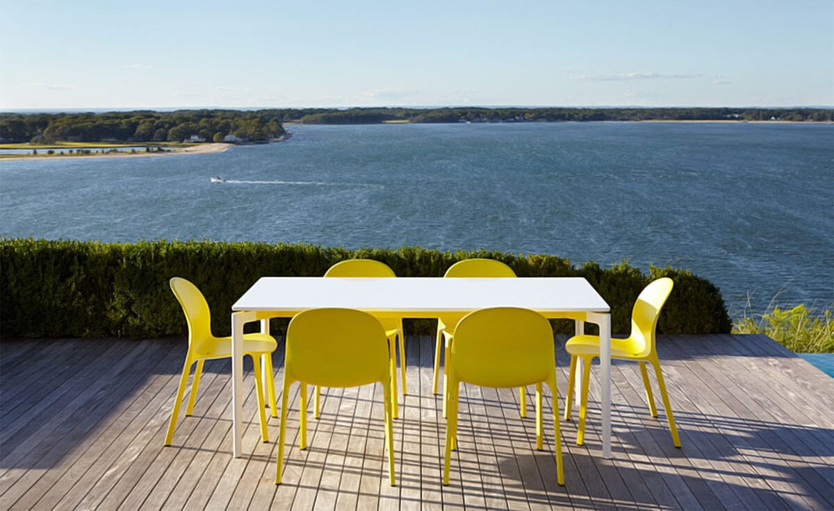 Olivares Aluminum Stacking Chair Side/Dining Knoll