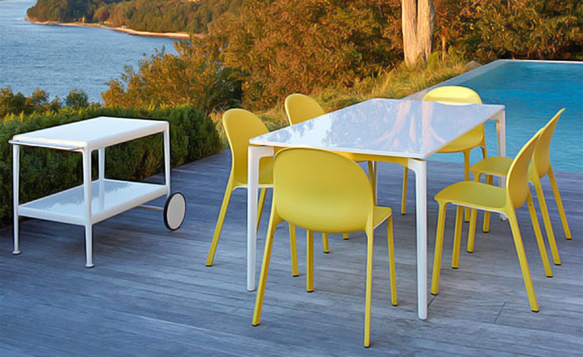 Olivares Aluminum Stacking Chair Side/Dining Knoll