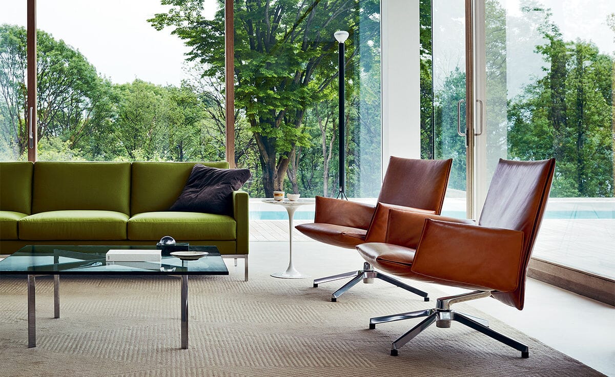 Pilot Low Back Lounge Chair with Upholstered Arms lounge chair Knoll