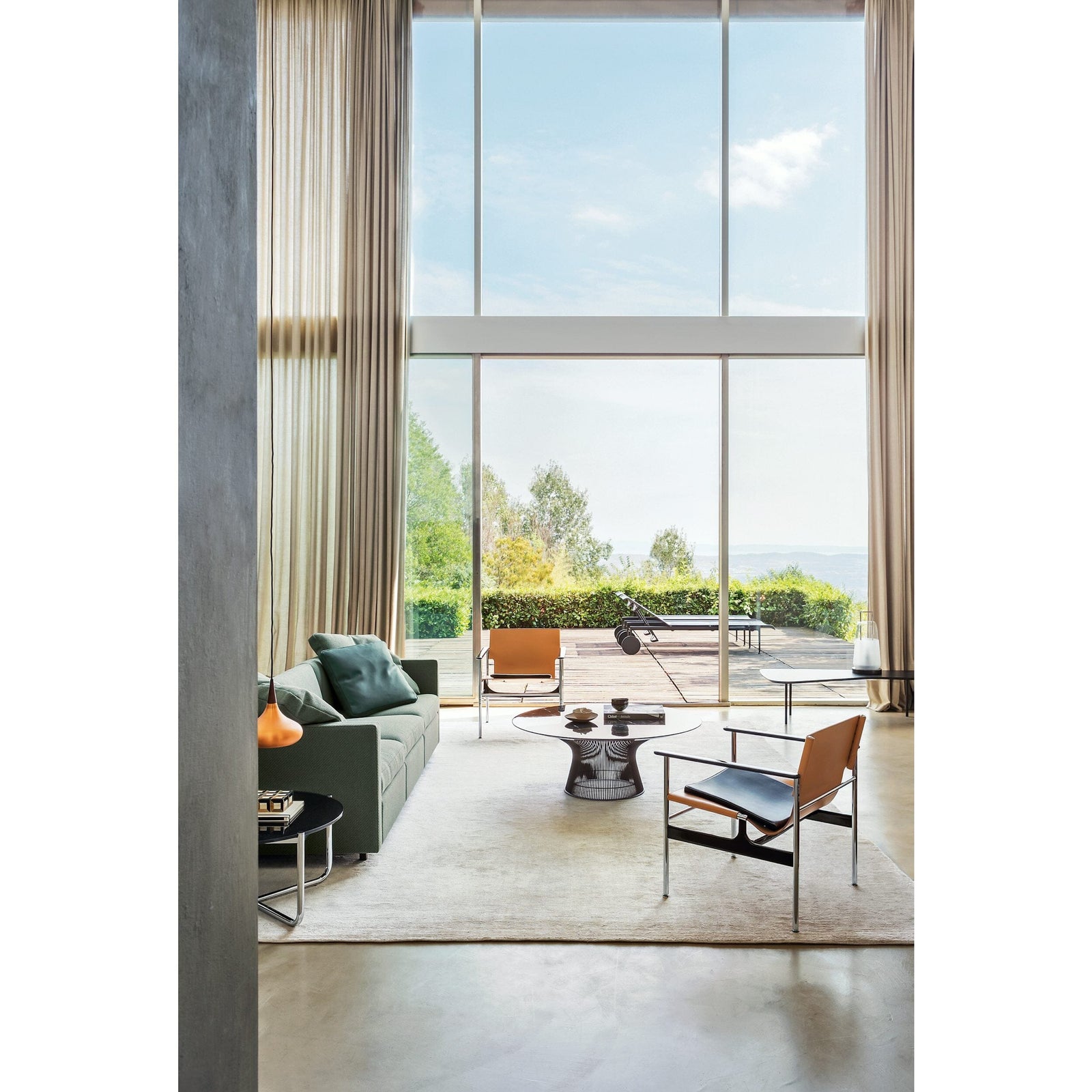 Platner Bronze 42" Coffee Table Coffee Tables Knoll