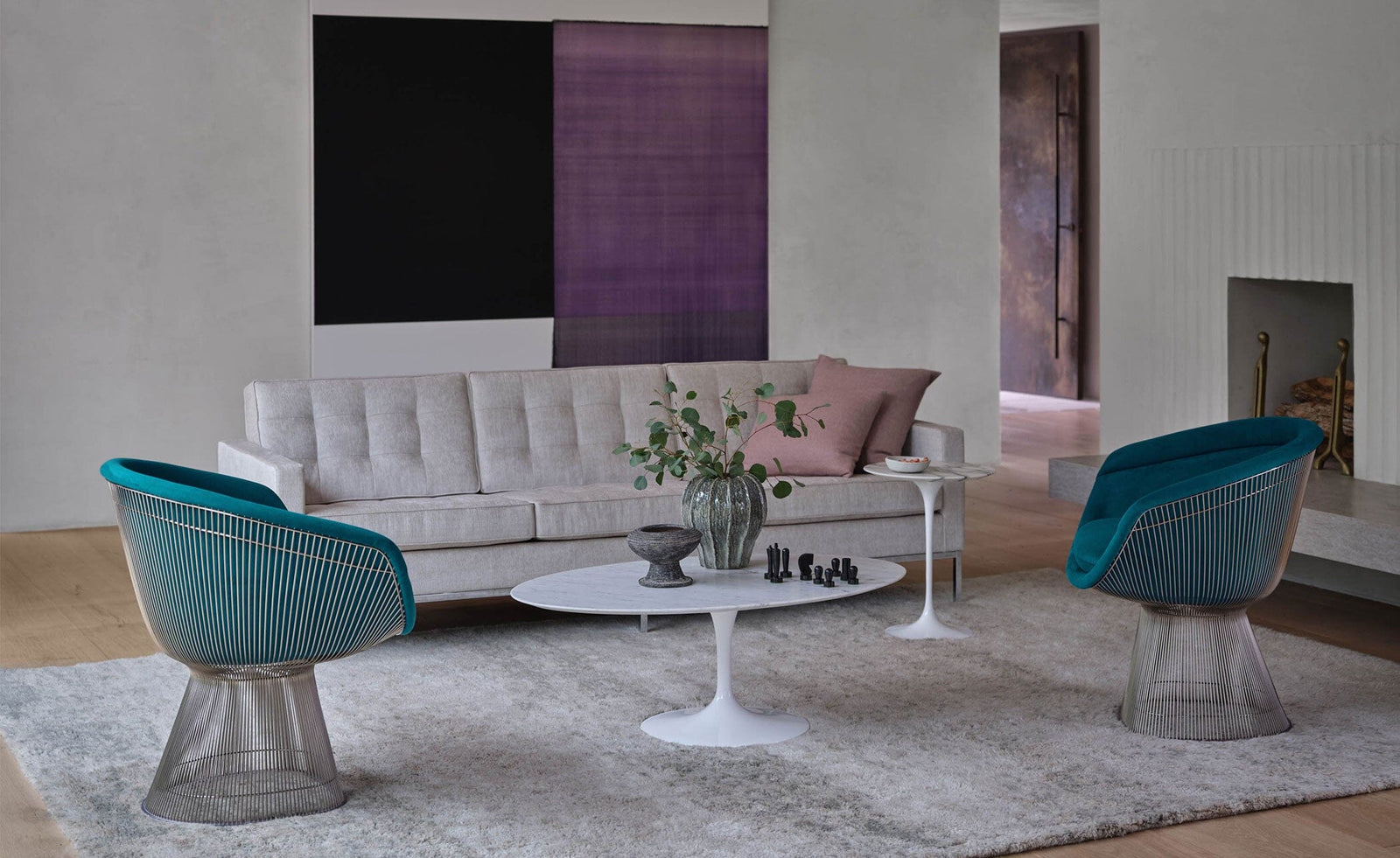 Platner Lounge Chair - Gold lounge chair Knoll