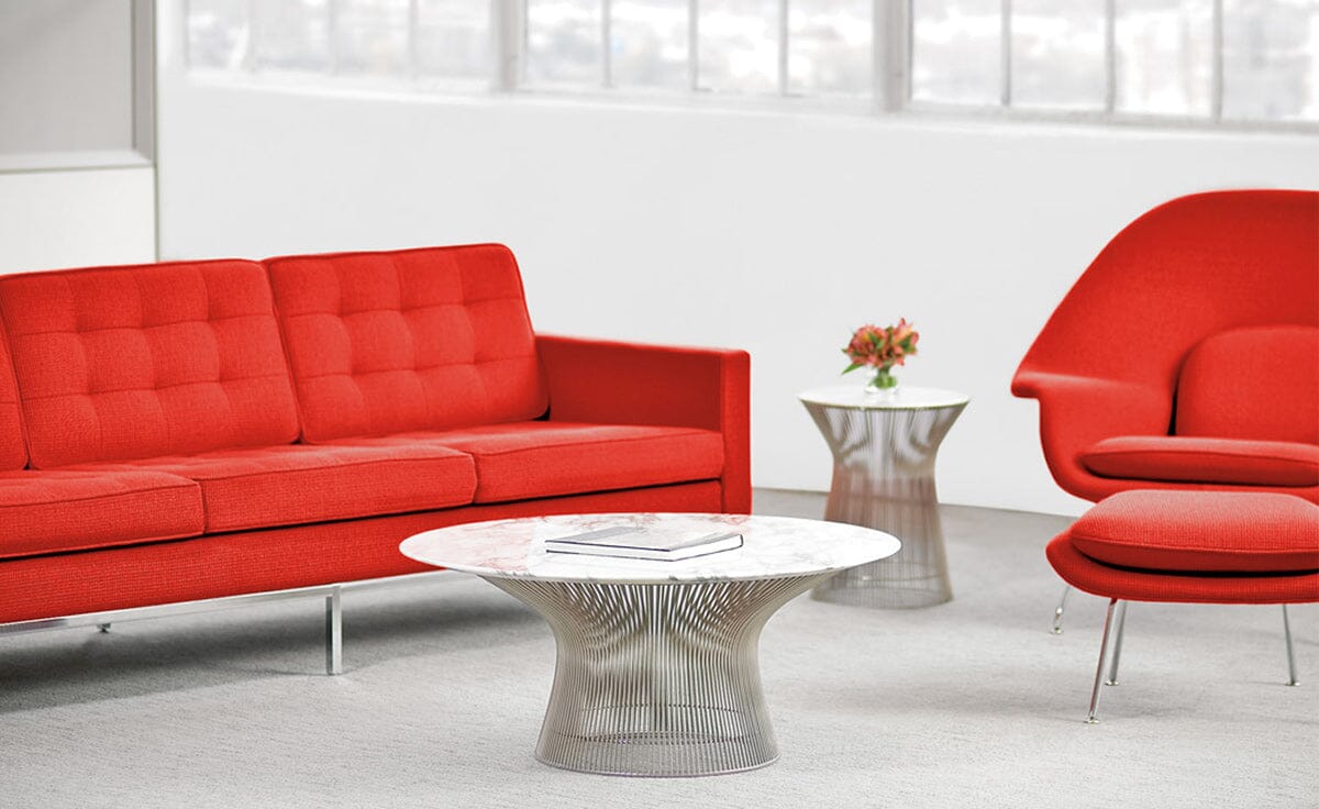 Platner Nickel 36" Coffee Table Coffee Tables Knoll