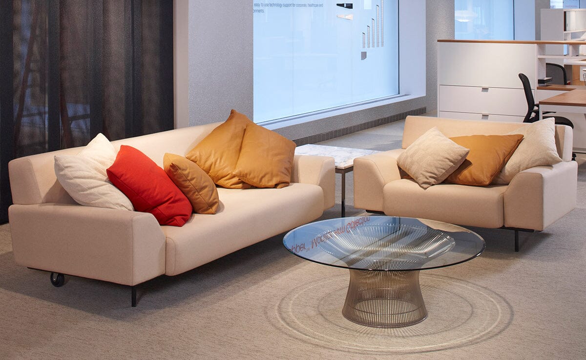 Platner Nickel 42" Coffee Table Coffee Tables Knoll