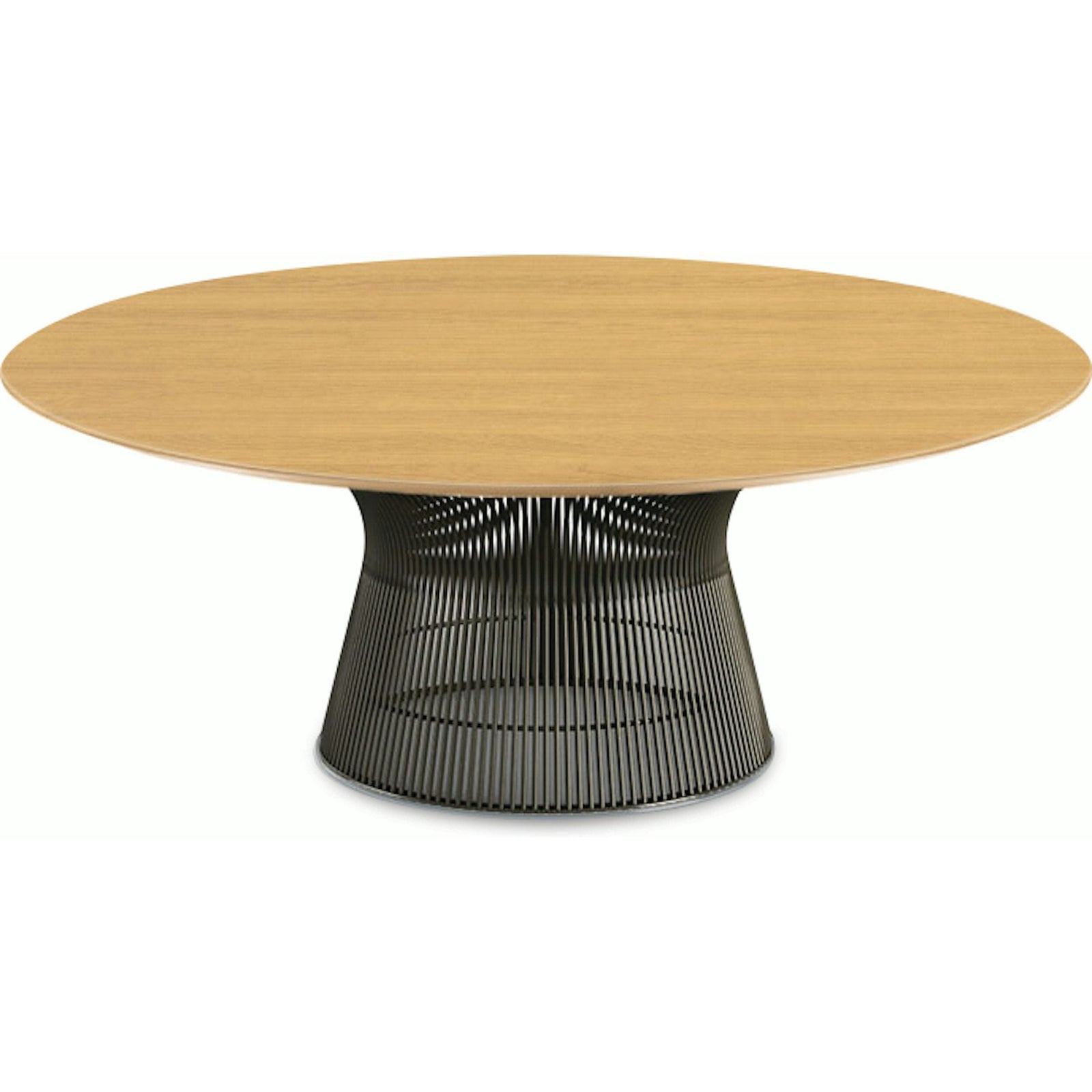 Platner Bronze 42" Coffee Table Coffee Tables Knoll Light Oak