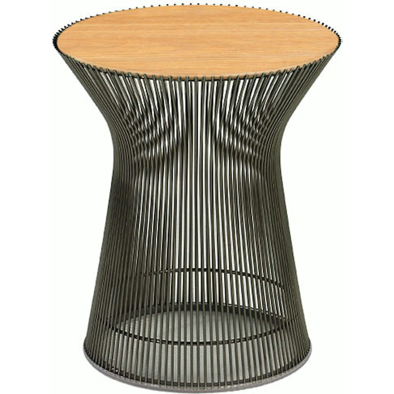 Platner Side Table side/end table Knoll Metallic Bronze Light Oak