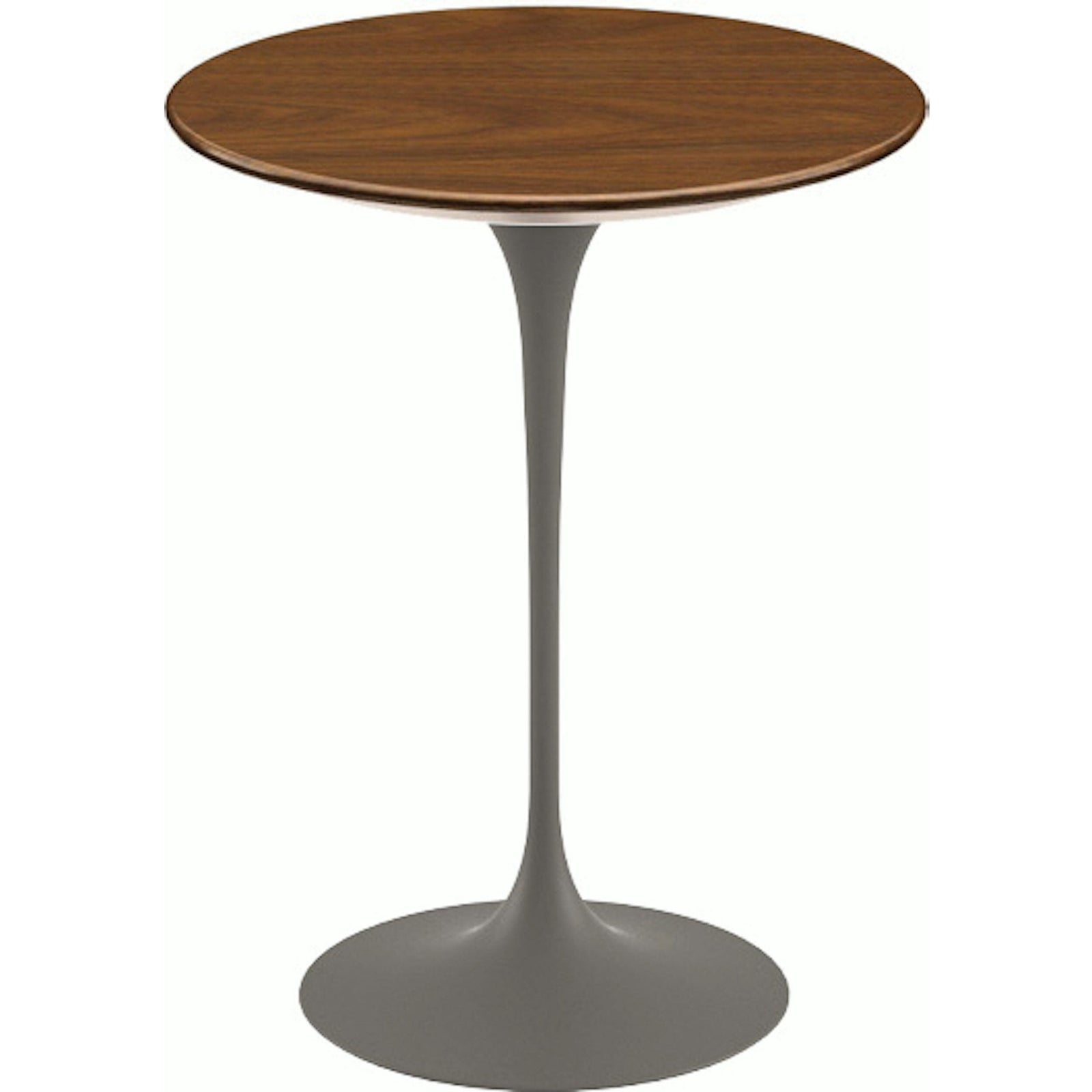Saarinen Side Table - 16" Round side/end table Knoll Grey Light Walnut