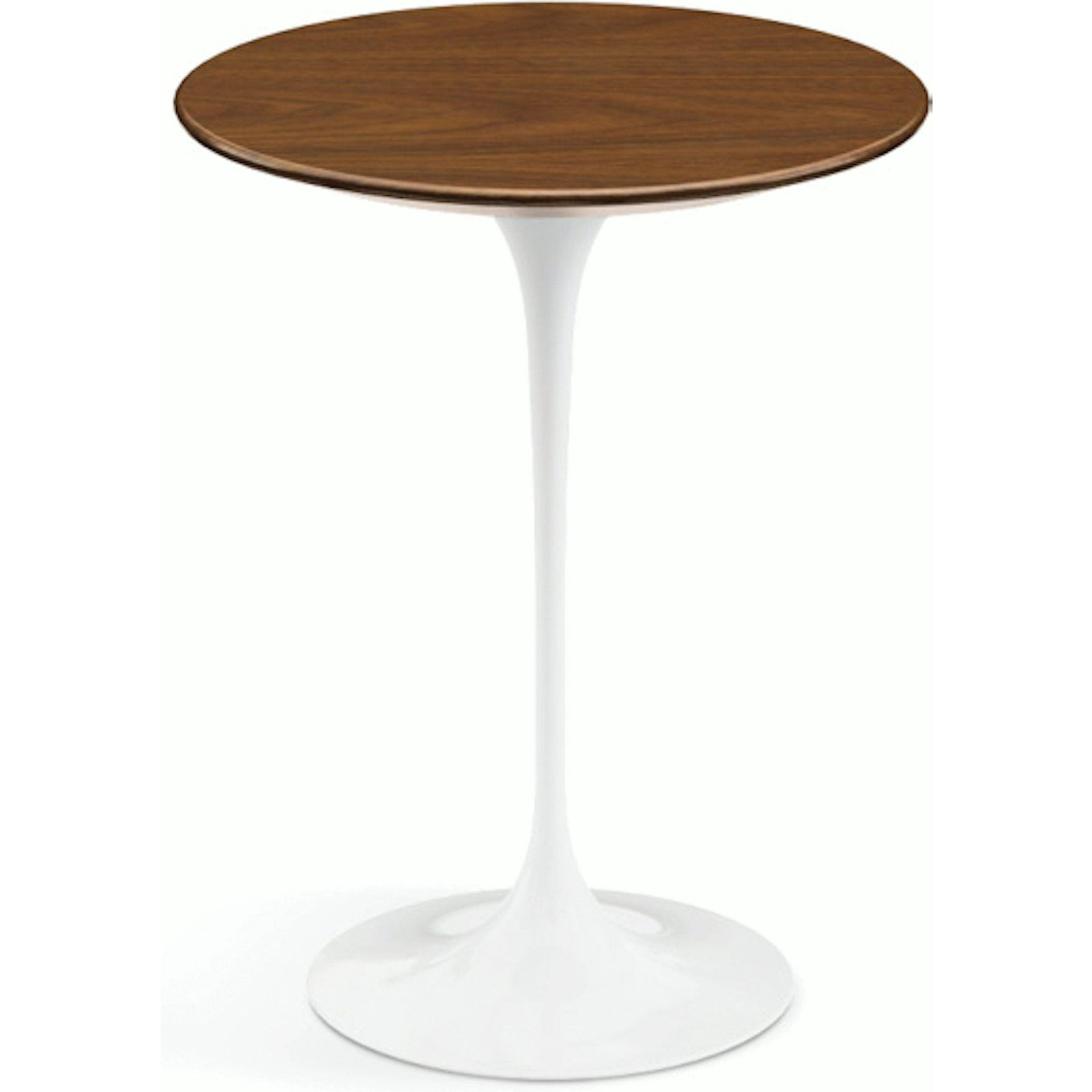 Saarinen Side Table - 16" Round side/end table Knoll White Light Walnut
