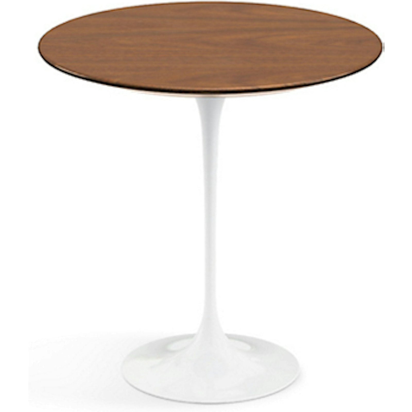 Saarinen Side Table - 20” Round side/end table Knoll White Light Walnut