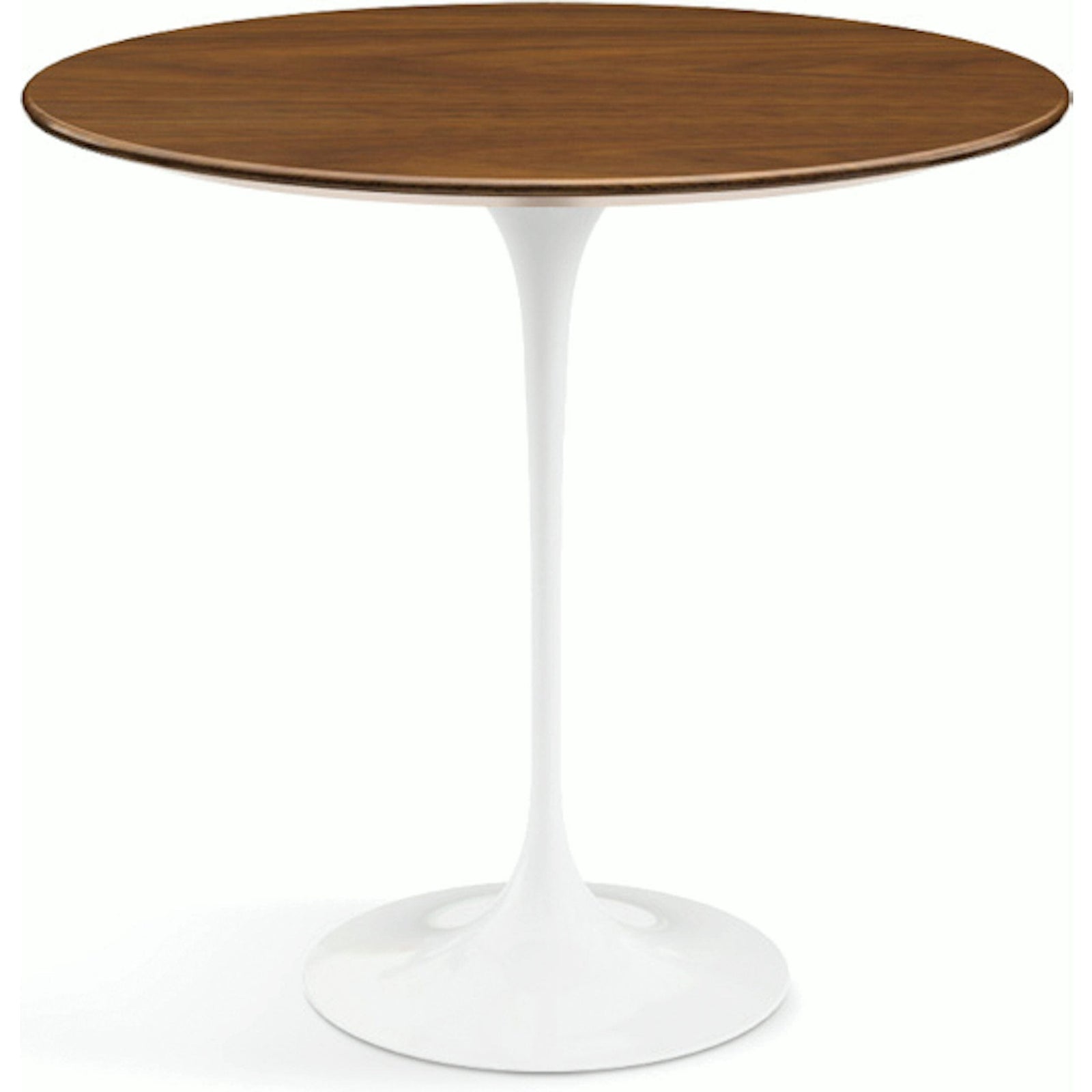 Saarinen Side Table - 22” Oval side/end table Knoll White Light Walnut