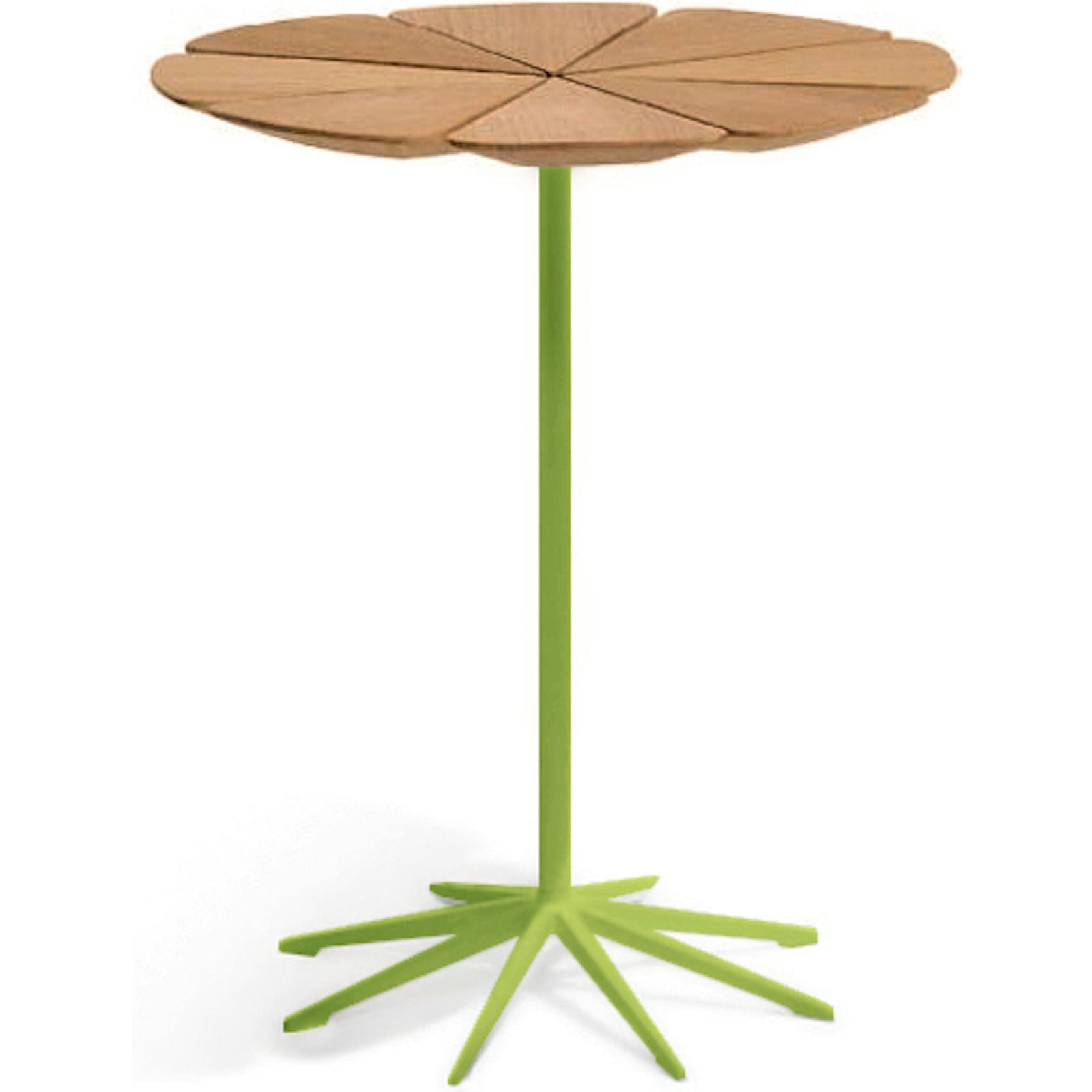 Richard Schultz Petal End Table side/end table Knoll Teak Petals Lime Green