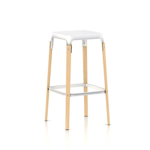 Magis Steelwood Stool Stools Magis Natural Beech with White Frame 