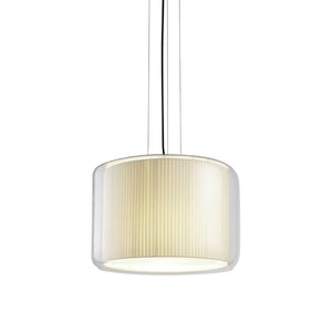 Mercer Suspension Lamp suspension lamps Marset Small Pleated White Cotton 
