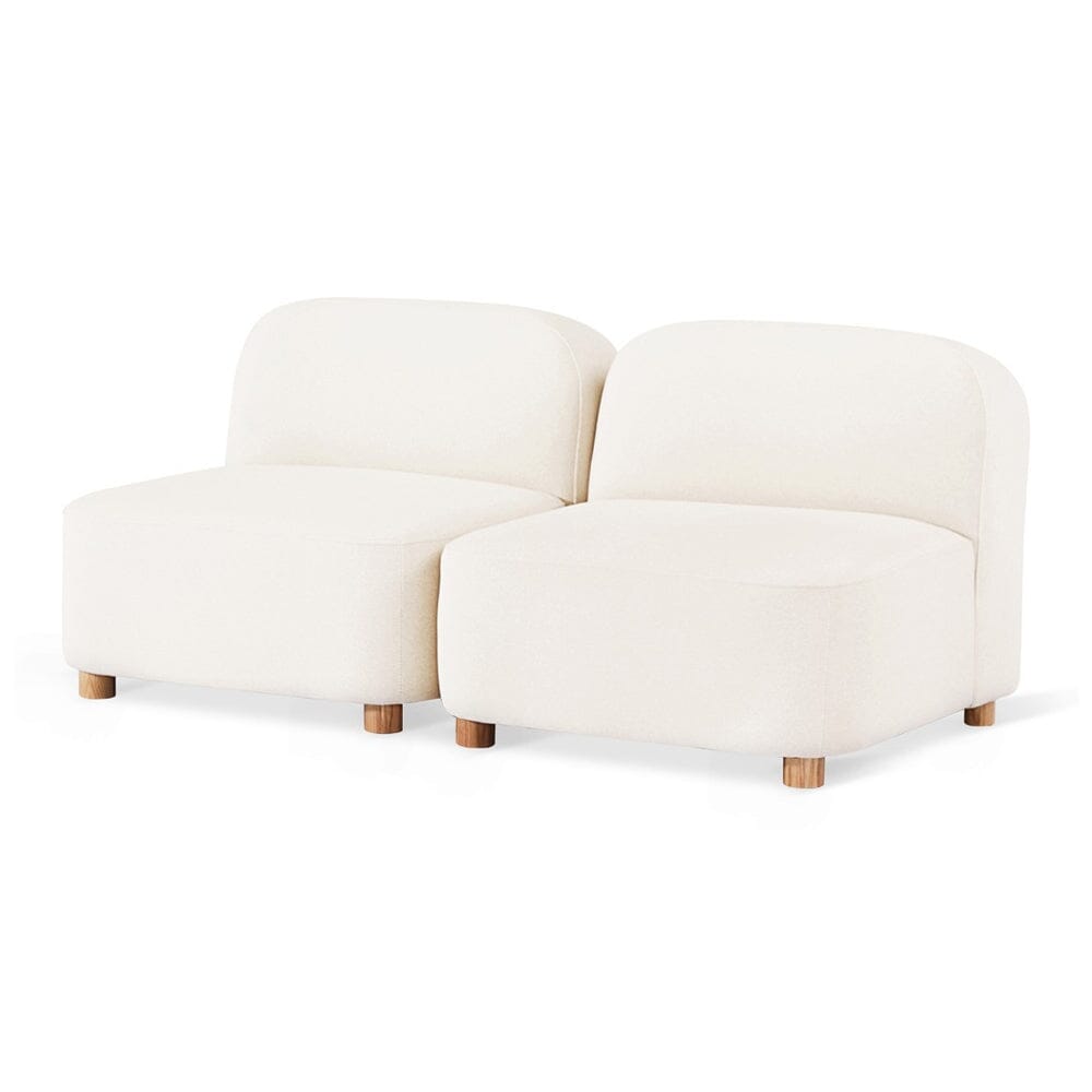 Circuit Modular Armless Chair - Set of 2 lounge chair Gus Modern Merino Cream