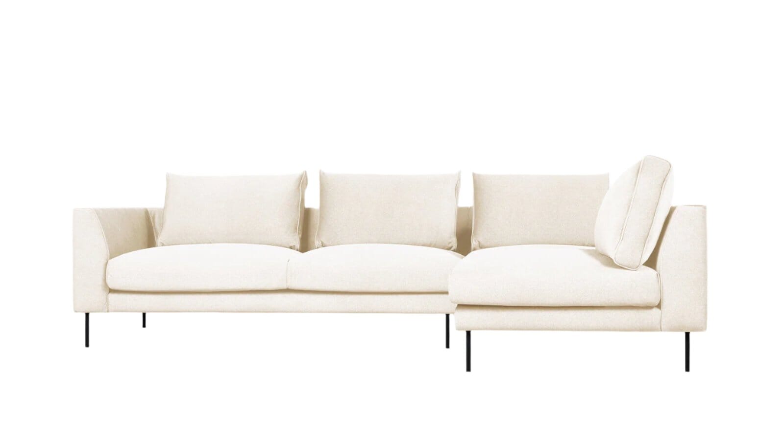 Renfrew Sectional Sofa Gus Modern Merino Cream Right Facing