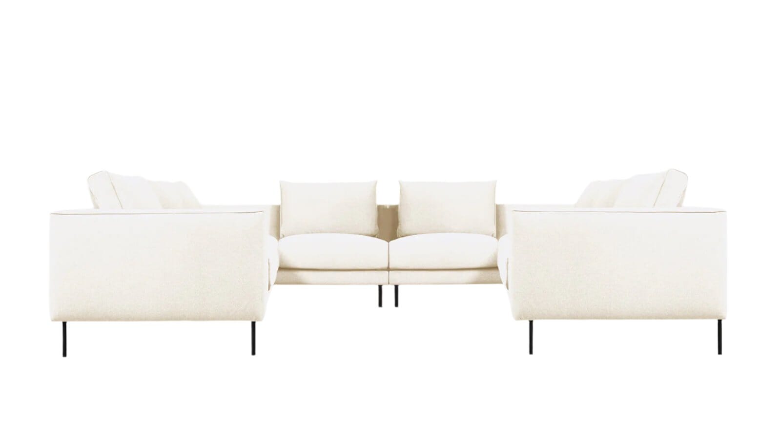 Renfrew U Shaped Sectional Sofa Gus Modern Merino Cream