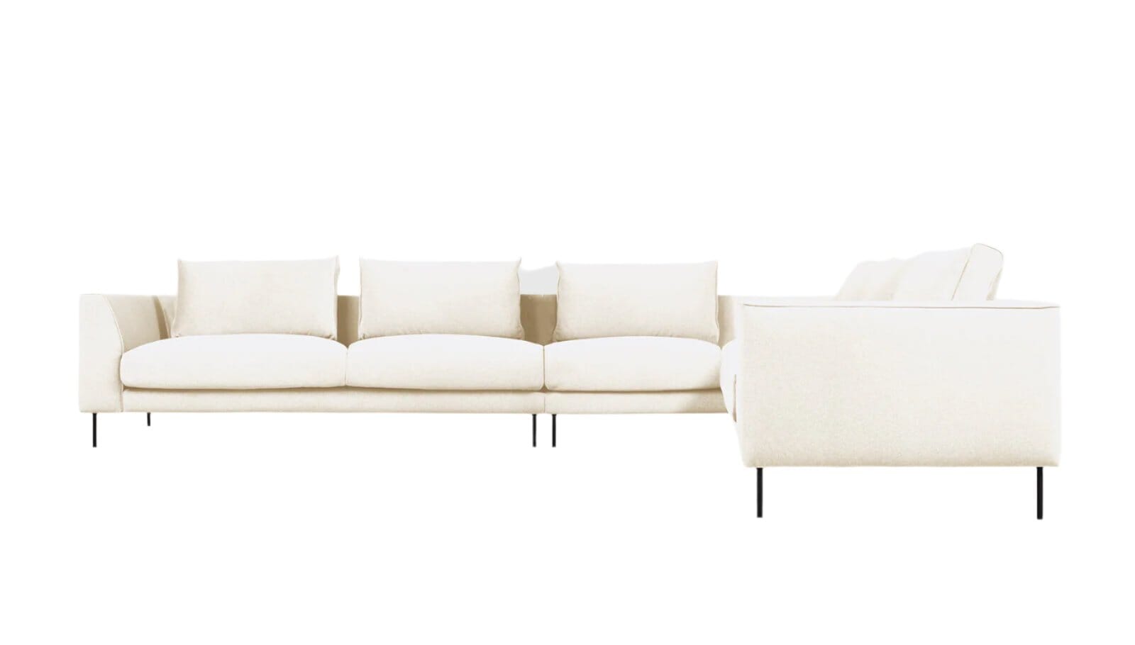 Renfrew XL Sectional Sofa Gus Modern Merino Cream Right Facing