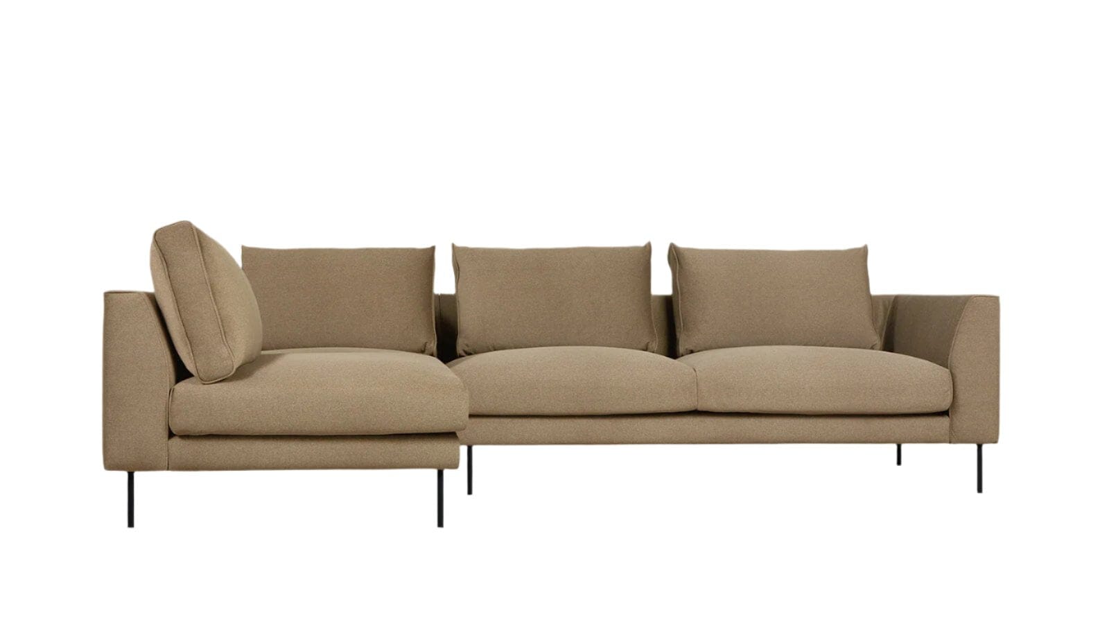 Renfrew Sectional Sofa Gus Modern Merino Mocha Left Facing