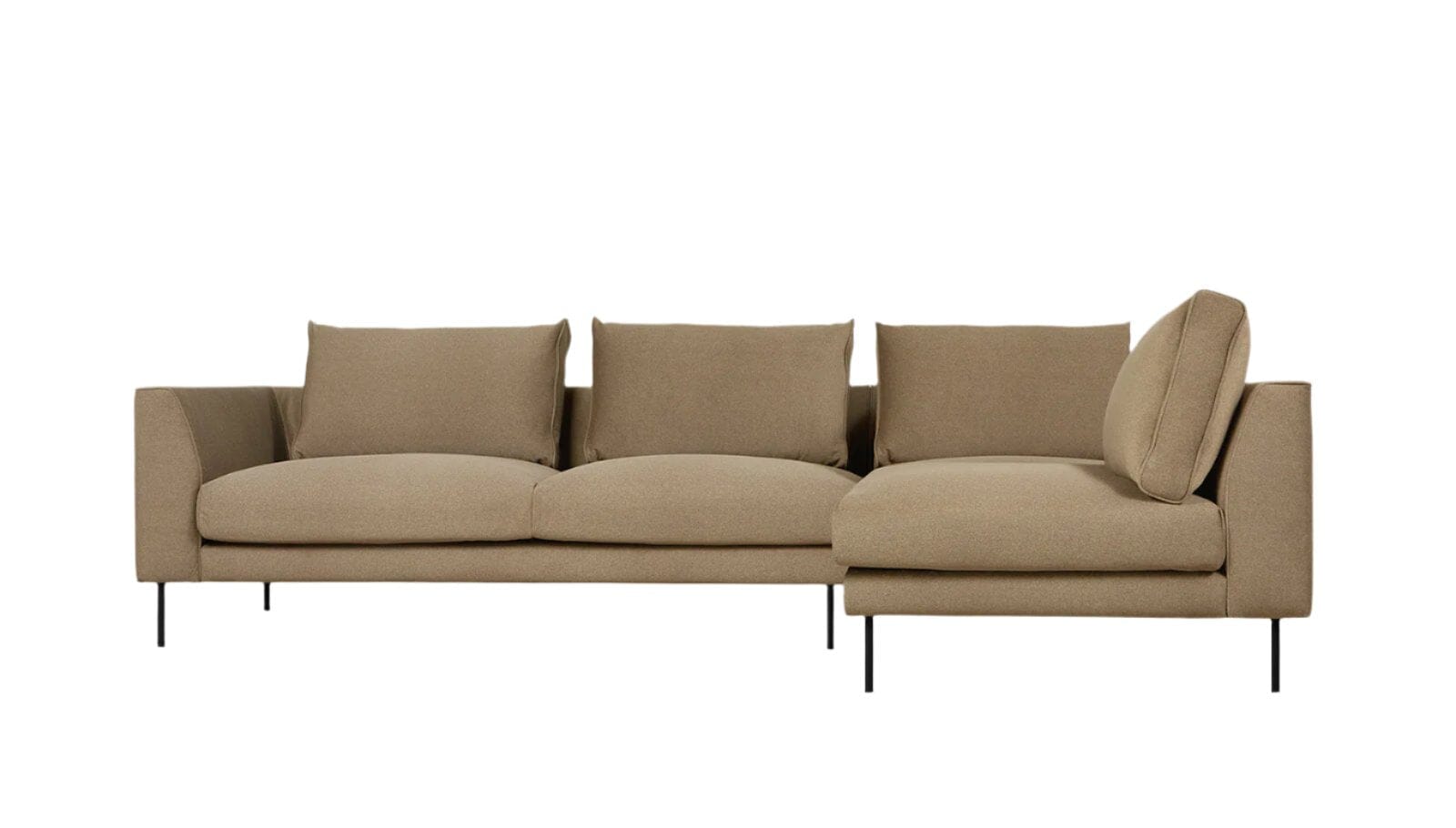 Renfrew Sectional Sofa Gus Modern Merino Mocha Right Facing