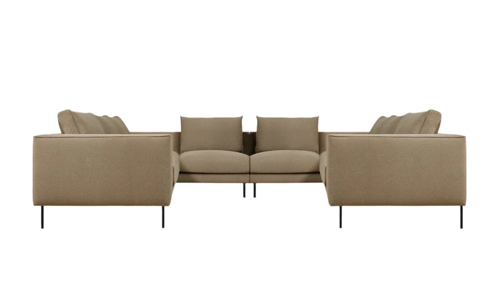 Renfrew U Shaped Sectional Sofa Gus Modern Merino Mocha