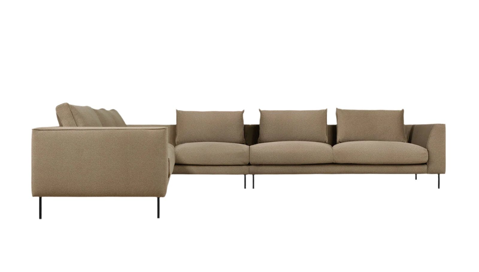 Renfrew XL Sectional Sofa Gus Modern Merino Mocha Left Facing