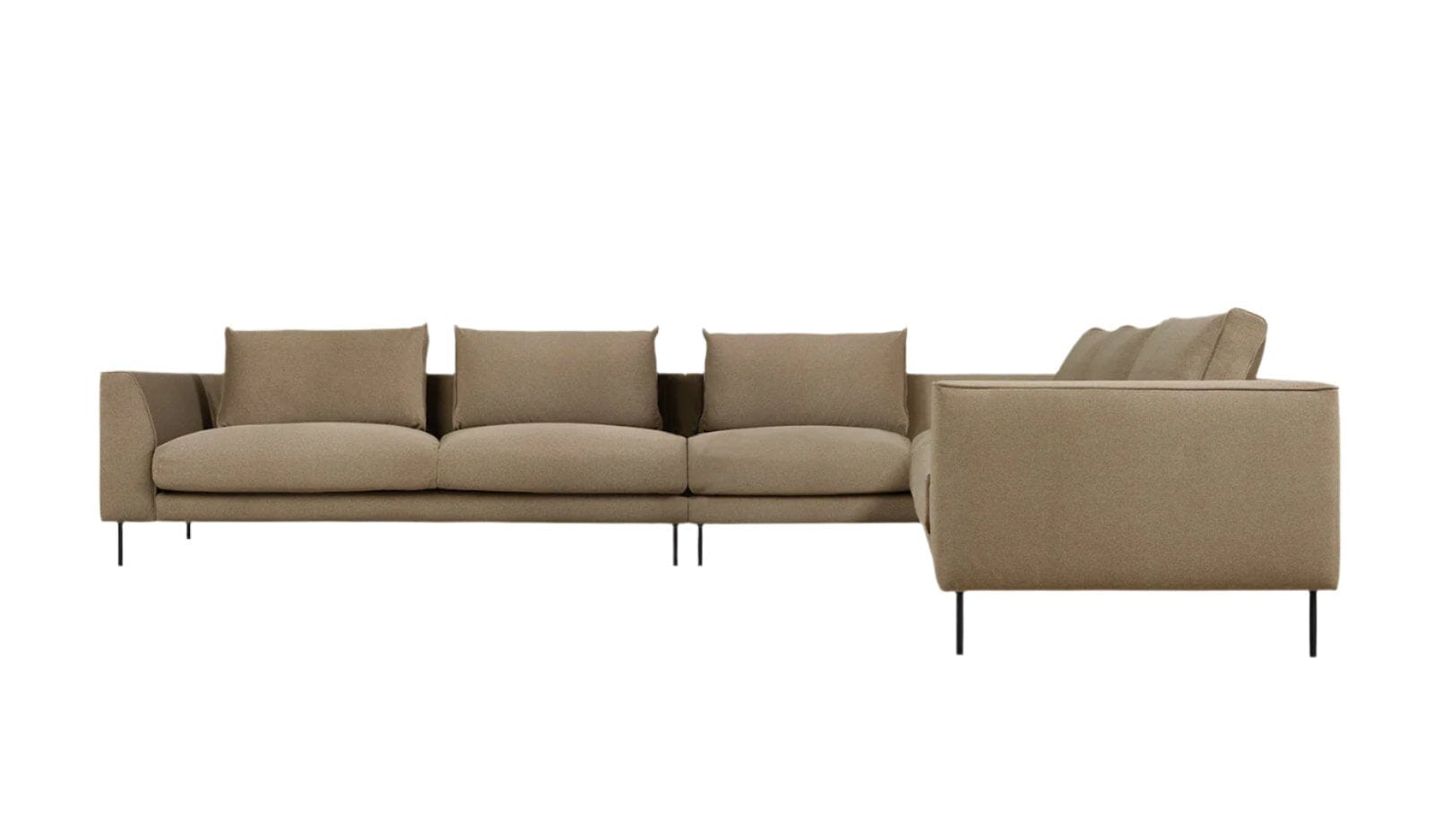 Renfrew XL Sectional Sofa Gus Modern Merino Mocha Right Facing