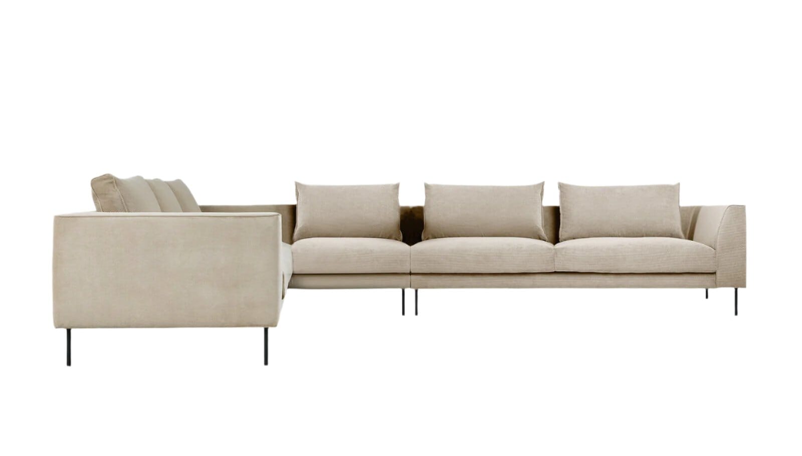 Renfrew XL Sectional Sofa Gus Modern Mersey Caribou Left Facing