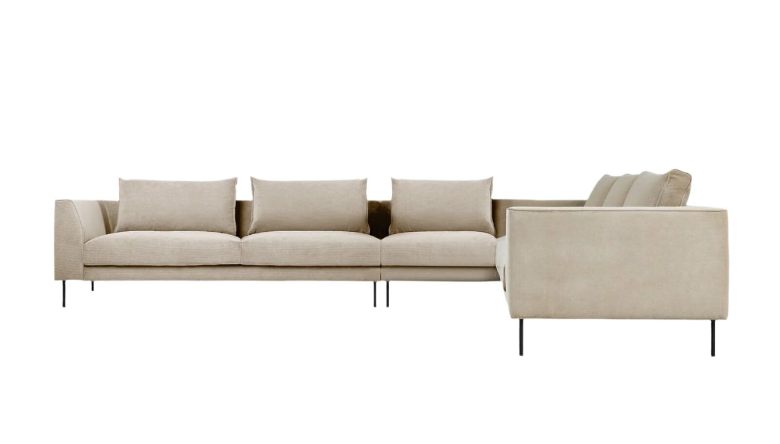 Renfrew XL Sectional Sofa Gus Modern Mersey Caribou Right Facing