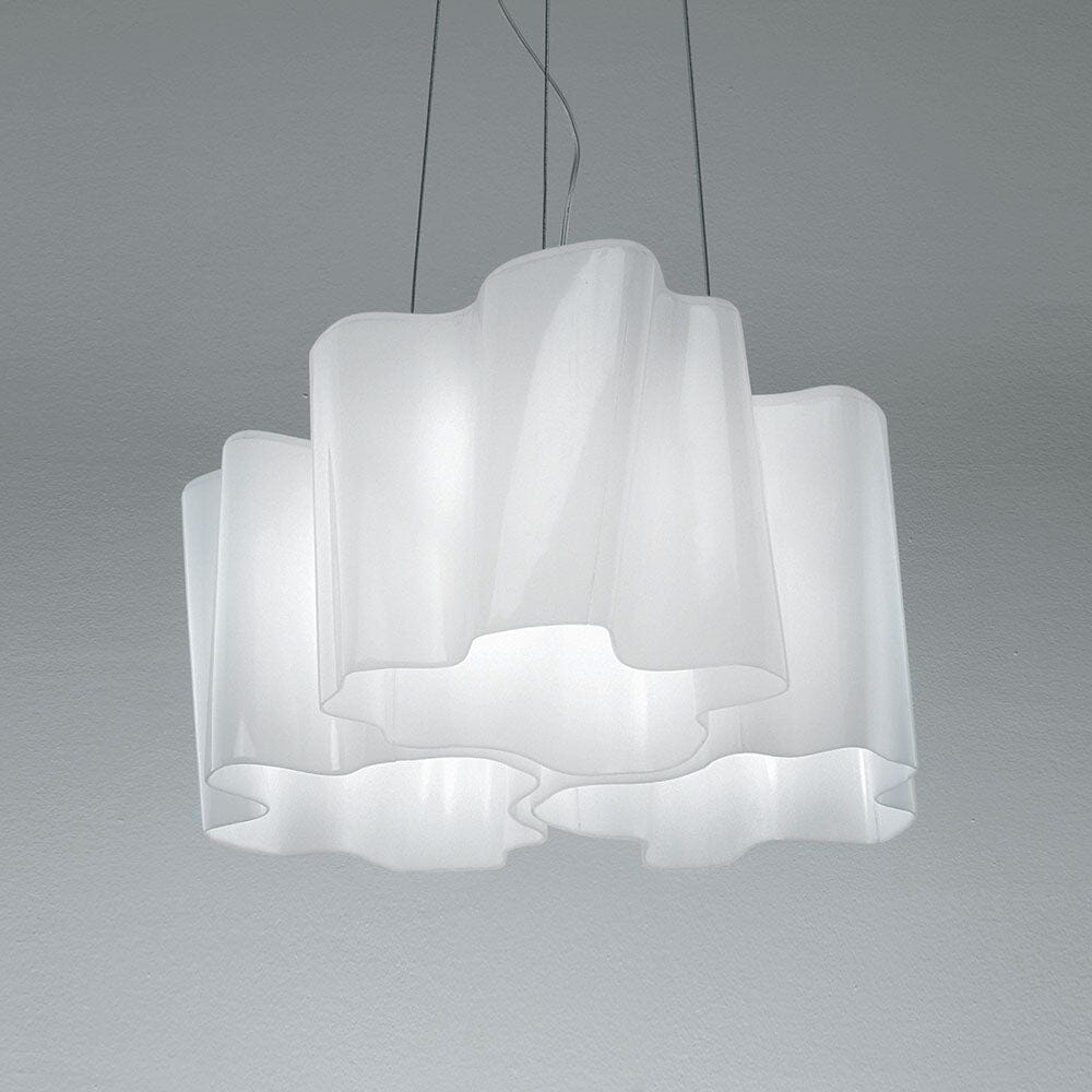 Logico Triple Nested Suspension Lamp suspension lamps Artemide Extended Milky White