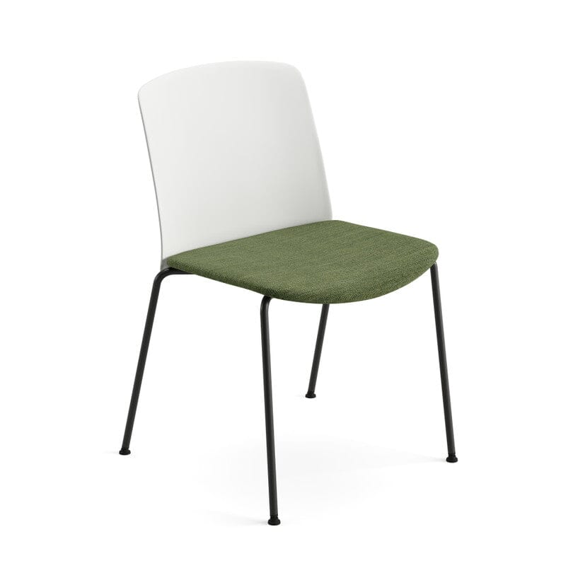 Mixu Plastic Upholstered Seat Pad Chair With 4 Leg Base Chairs Arper