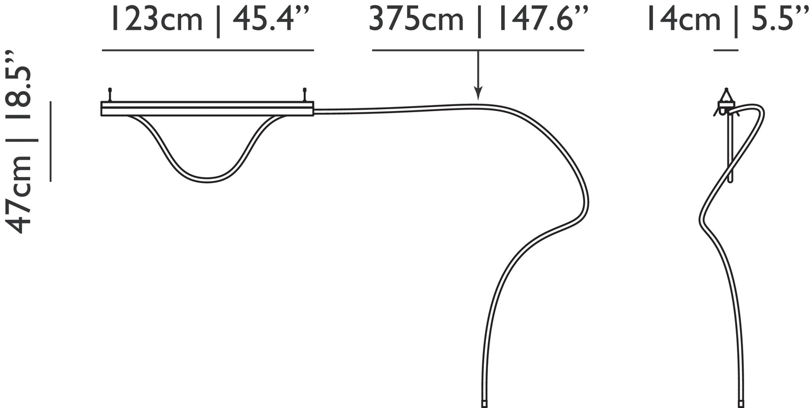 Tubelight Suspension Lamp