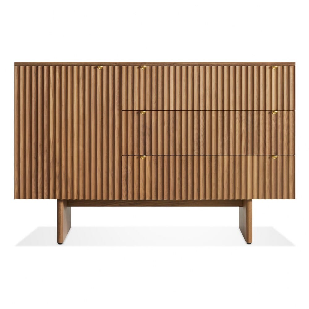 Murmur 1 Door / 3 Drawer Credenza storage BluDot Walnut