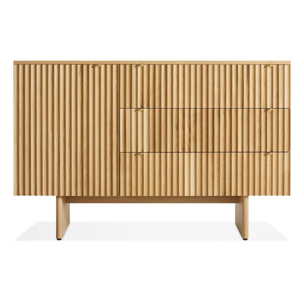 Murmur 1 Door / 3 Drawer Credenza storage BluDot White Oak