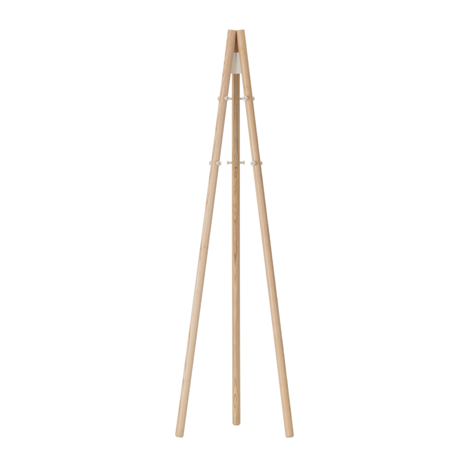 Kiila Coat Stand Miscellaneous Artek Legs Natural Lacquered-Structure and Hooks Stone White