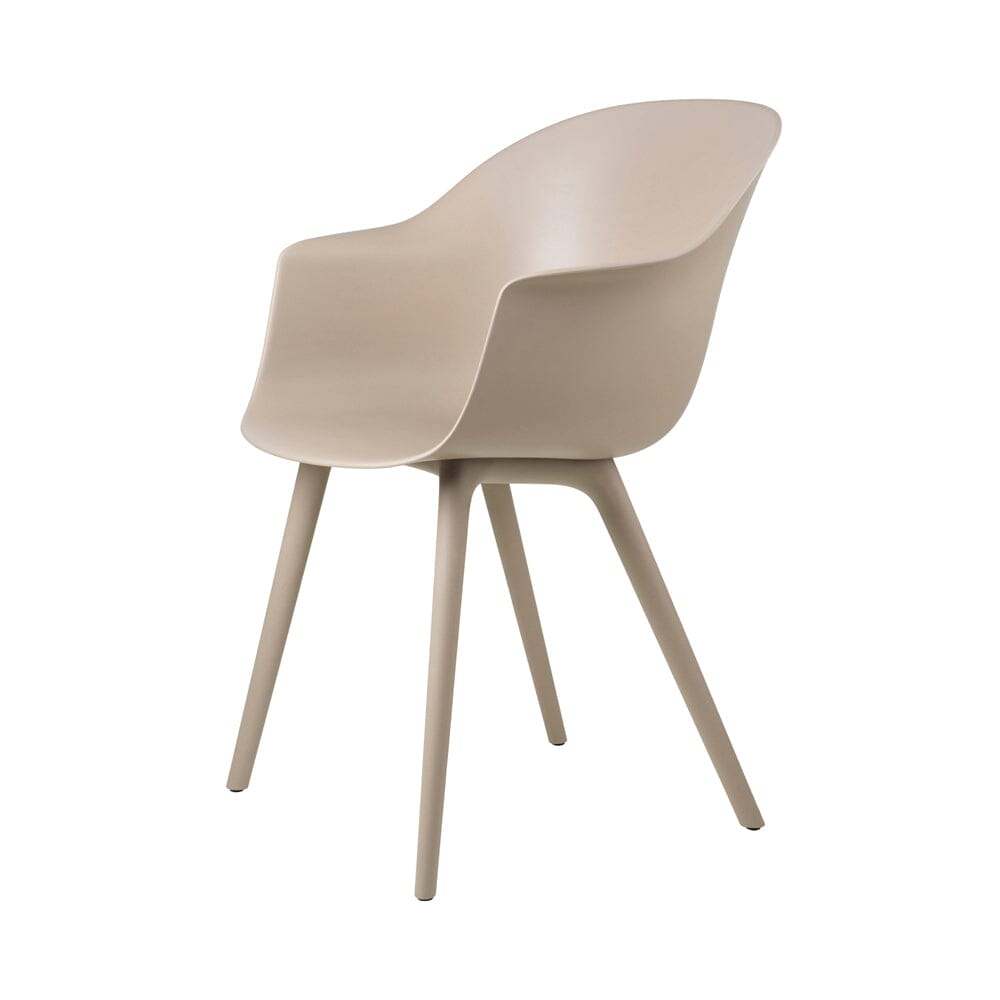 Bat Plastic Base Dining Chair - Outdoor Chairs Gubi New Beige Plastic