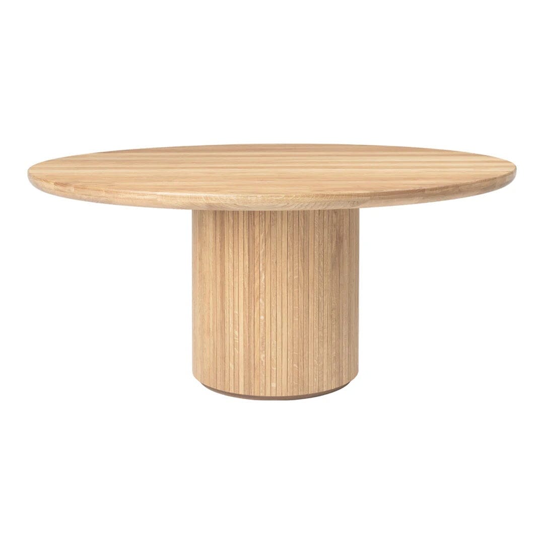 Moon Dining Table - Round Dining Tables Gubi 59.1" Dia x 28.7" H Solid Oak - Soaped