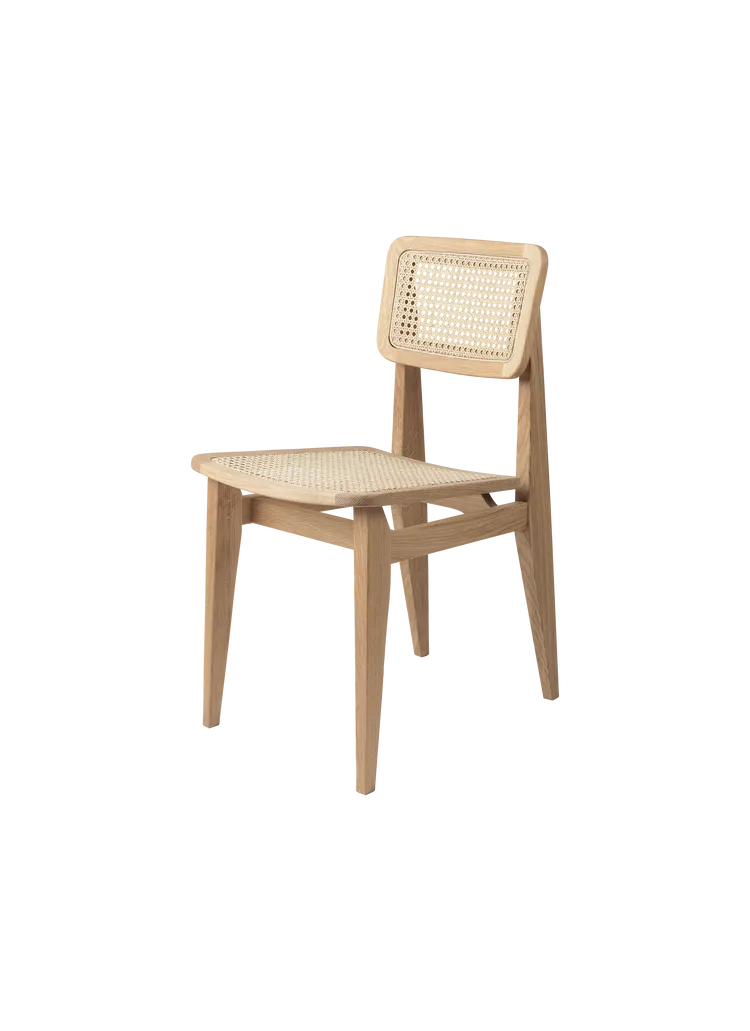 C-Chair Dining Chair- Unupholstered French Cane Chairs Gubi Oak Oiled All French Cane