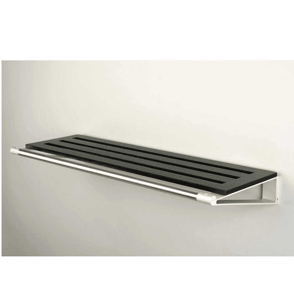 Knax Hat Shelf with Clothes Rack Accessories Loca Shelf 4 Black stained oak