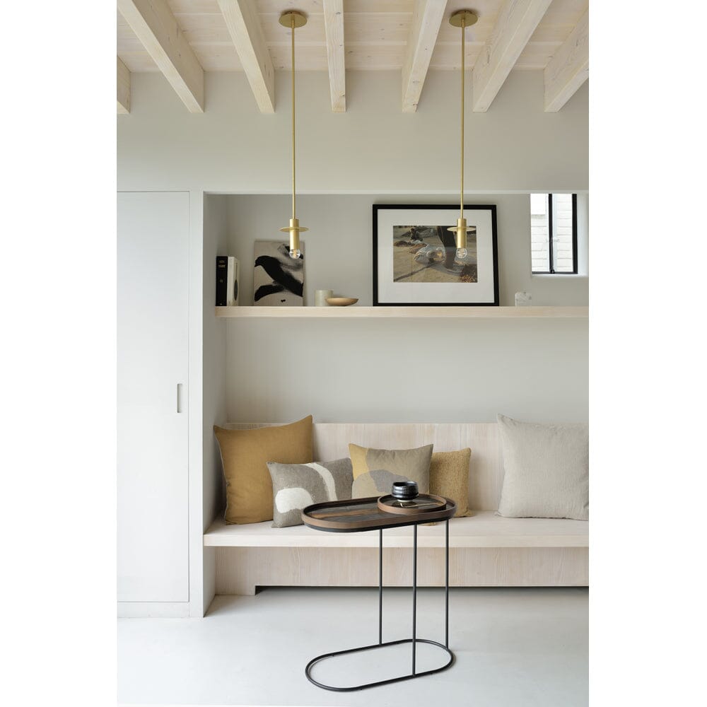 Oblong Bronze Organic Glass Tray Tray Ethnicraft