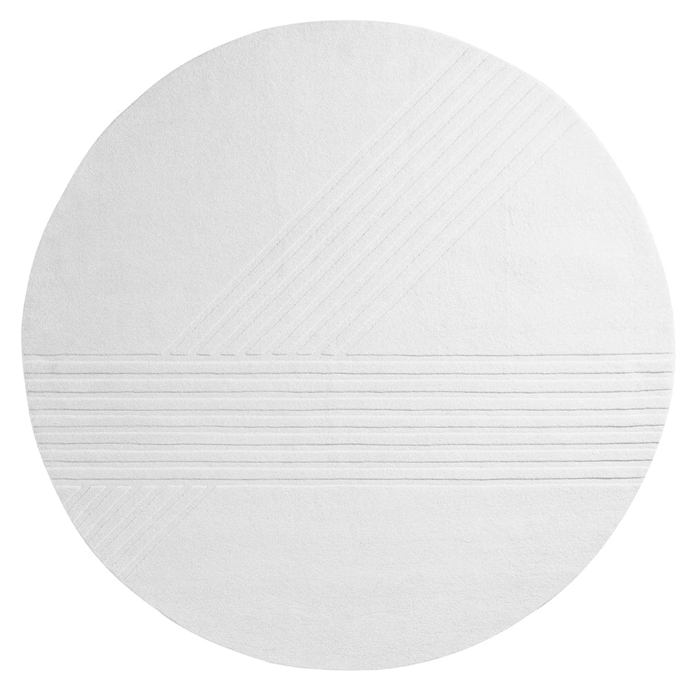 Kyoto Round Rug Accessories Woud Large - 98.4" Off White