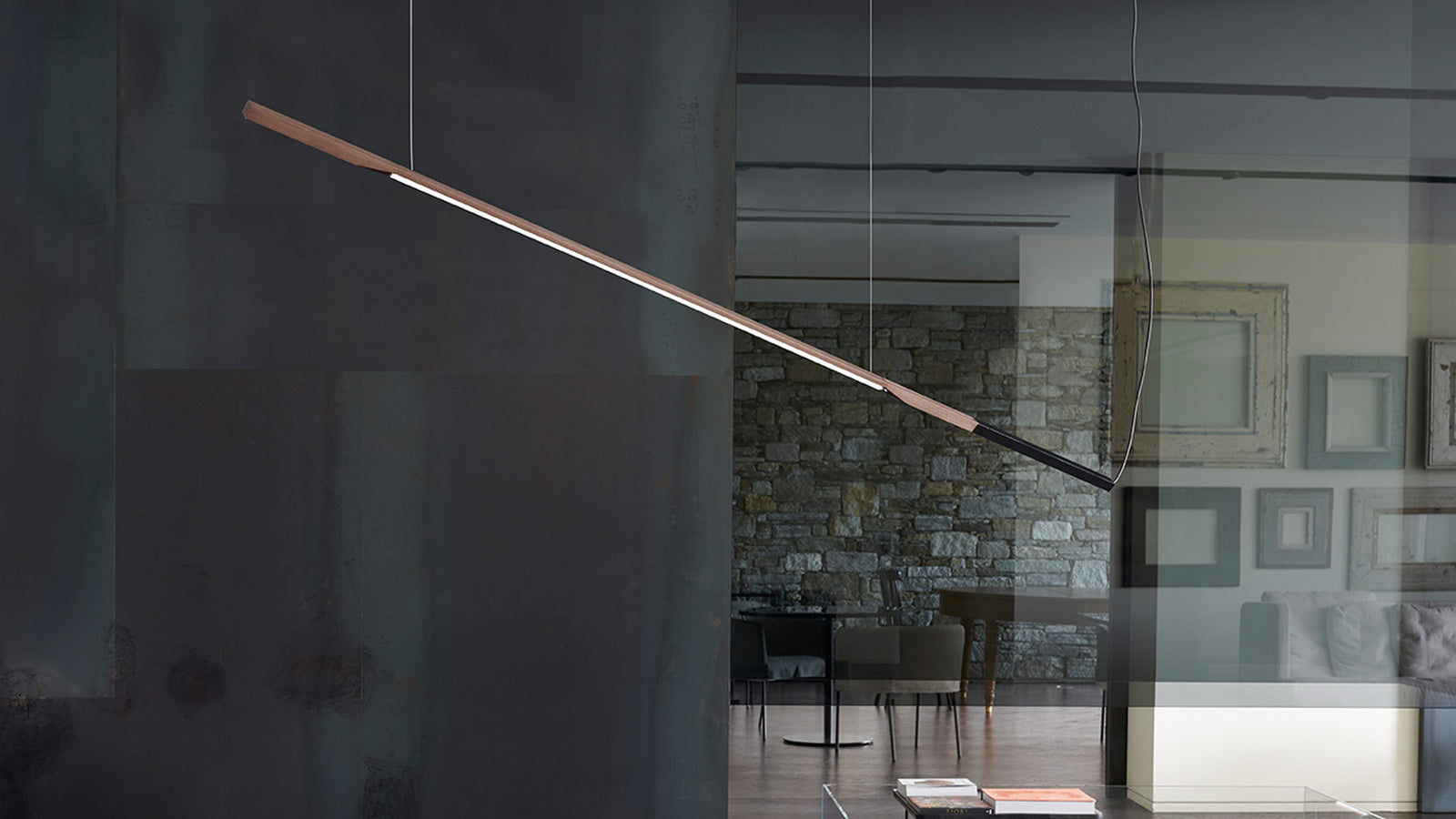 Ilo Linear Pendant suspension lamps Oluce