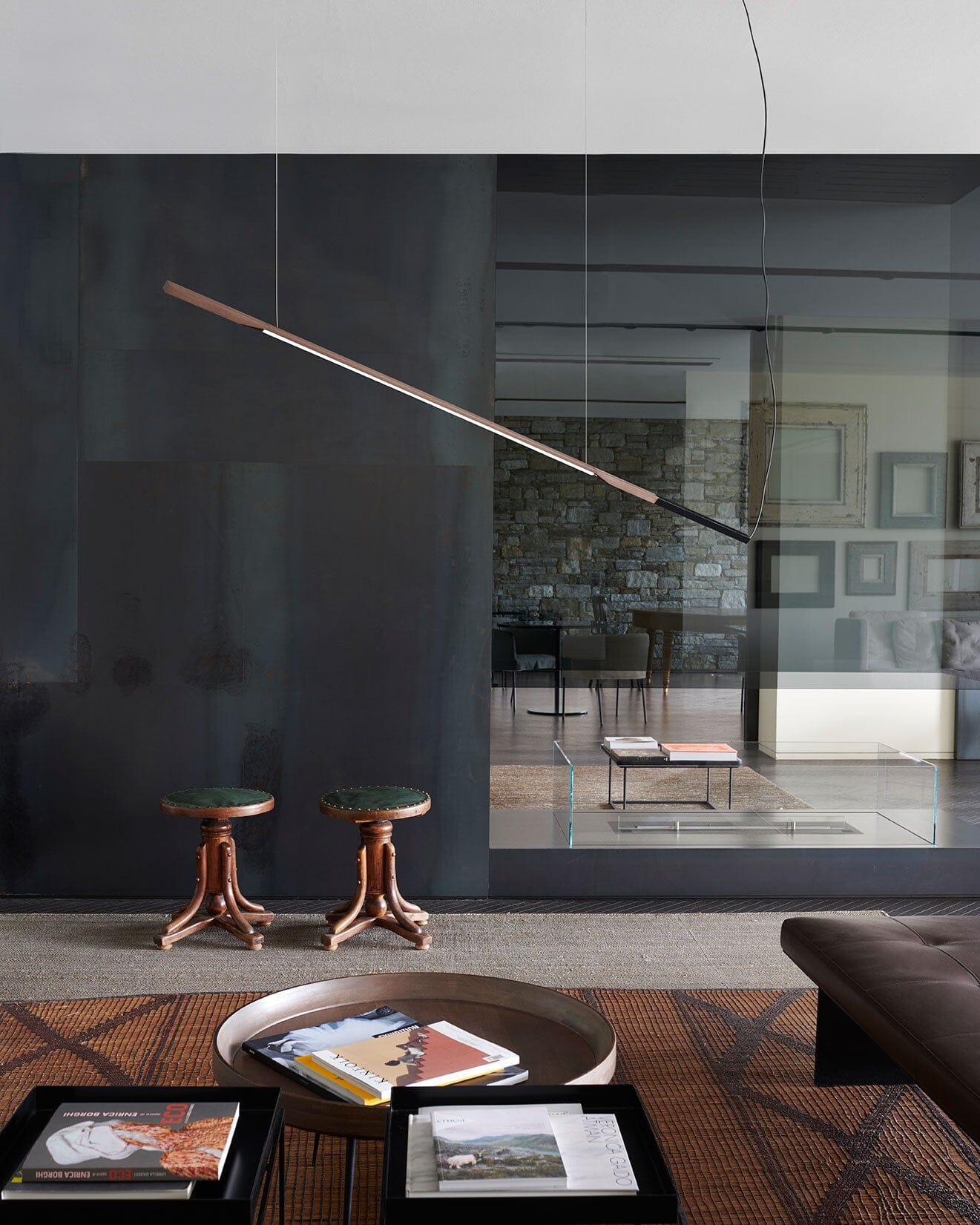 Ilo Linear Pendant suspension lamps Oluce