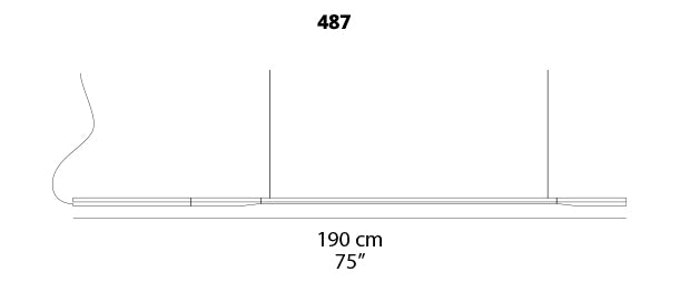 Ilo Linear Pendant suspension lamps Oluce